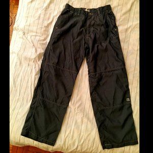KikWear Pants 90s VTG 34X31 Nylon Gray Rave Pants